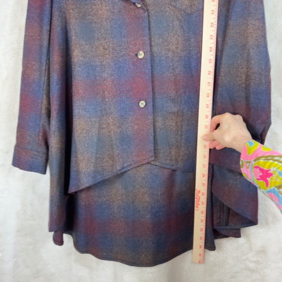 A0092 PANDLETON OPENING CEREMONY PLAID CAPE /JACKET/LIGHT WOOL COAT M - Picture 8 of 11